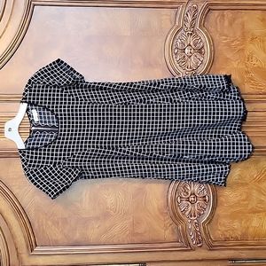 So Cute Silence+Noise blk/white check DRESS SZ S